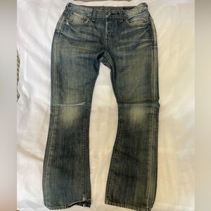 Lucky Brand 101 Super Slim Selvedge Designer Stretch Men’s Button Fly Jeans